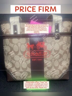 Coach Signature Heritage Stage Coach Carriage Tote FABULOUS